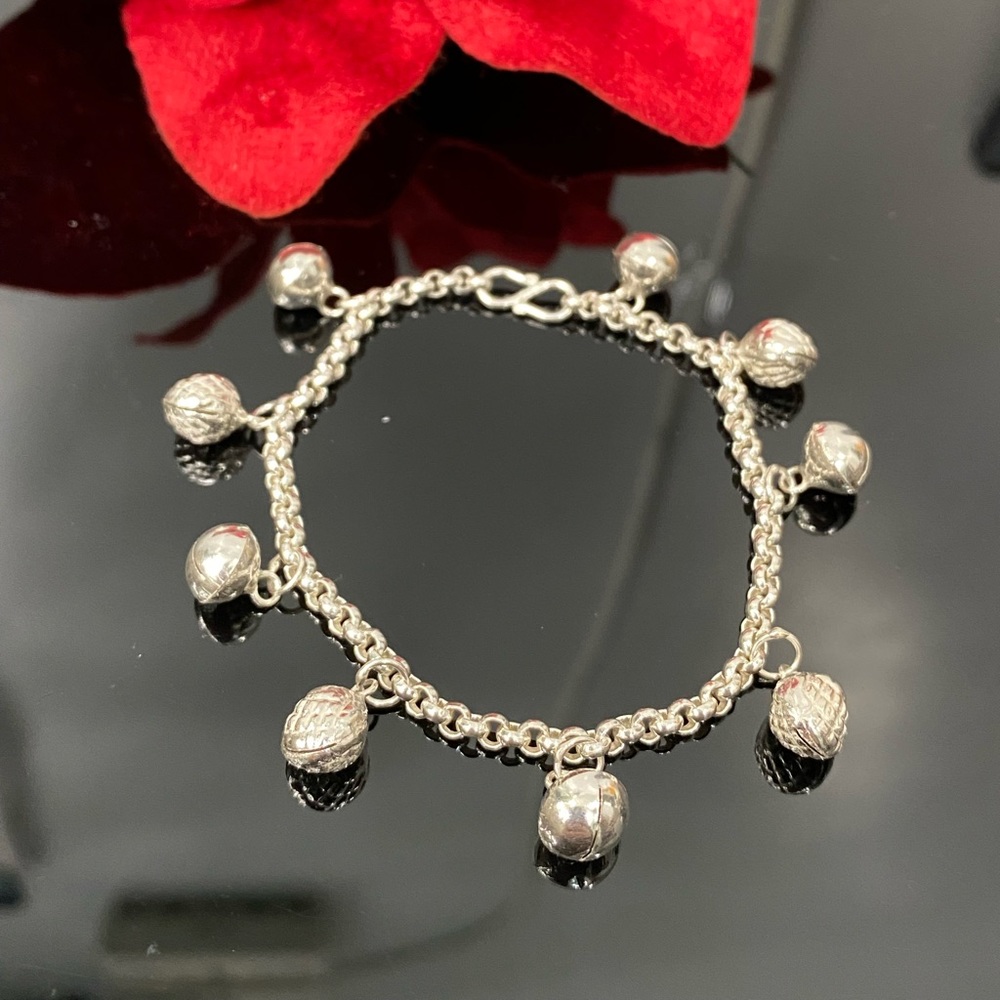 925 Sterling Silver Ball Kid Charm Bracelet